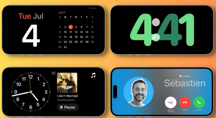 巴林左苹果手机维修分享iOS17横屏充电待机显示有什么好处 