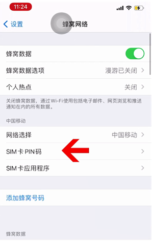 巴林左苹果14维修网分享如何给iPhone14的SIM卡设置密码 